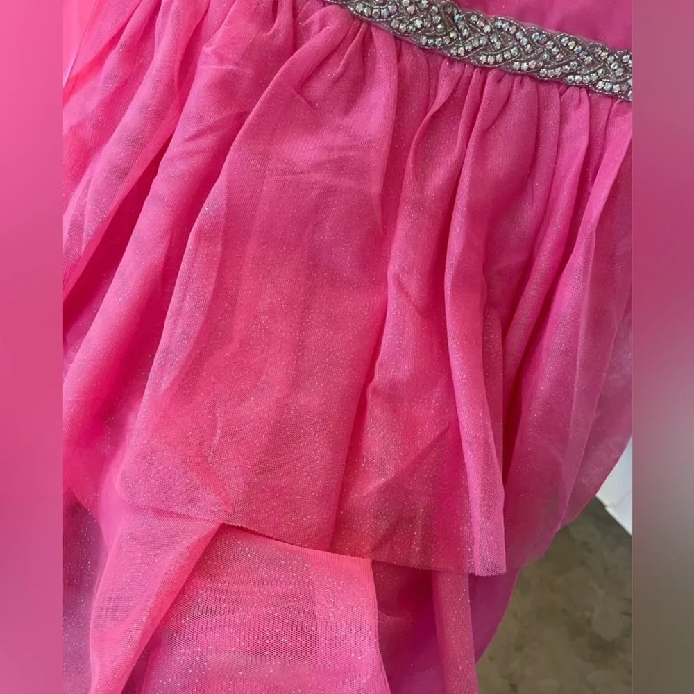 Rare Editions Pink Layered Formal Dress